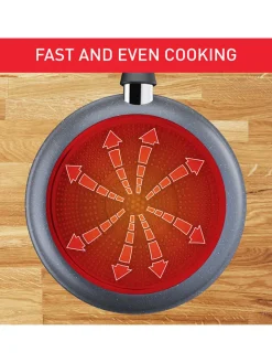 Tefal Kochgeschirr<2tlg. Set: Schmorpfanne "Healthy Chef" in Grau - Ø 24 cm