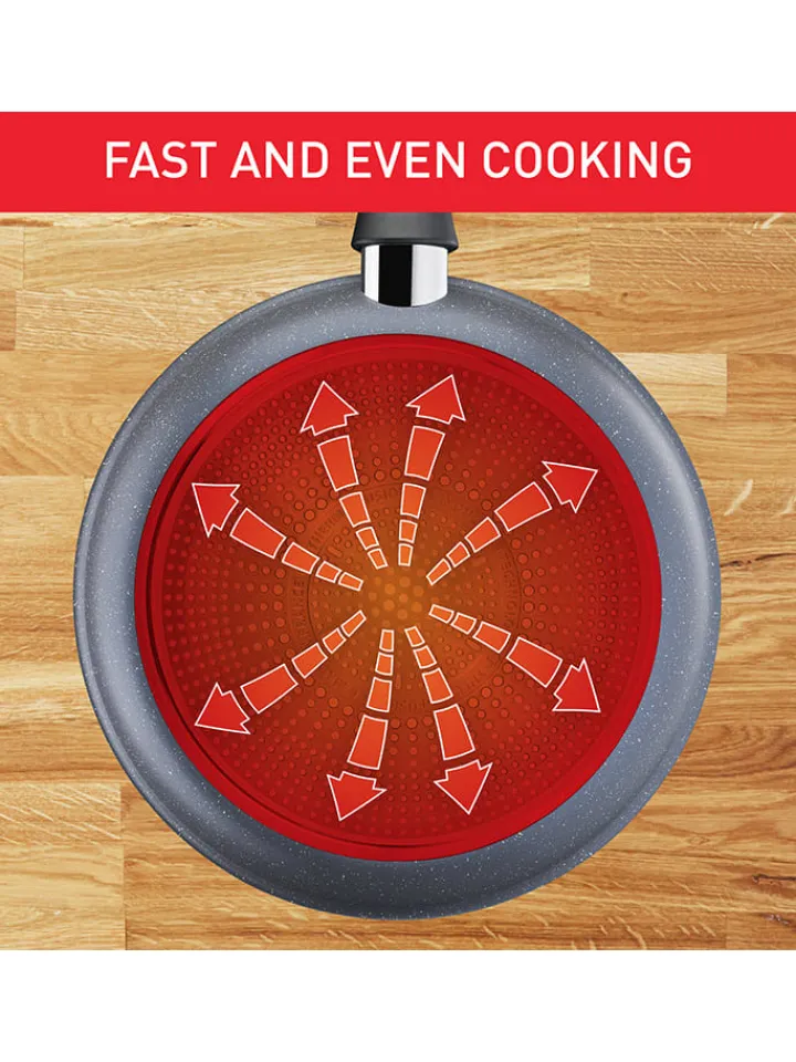 Tefal Kochgeschirr<2tlg. Set: Schmorpfanne "Healthy Chef" in Grau - Ø 24 cm