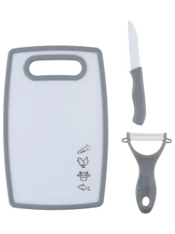 Alpina Koch- & Backutensilien<3tlg. Set Schneidebrett mit Zubehör (Überraschungsprodukt)