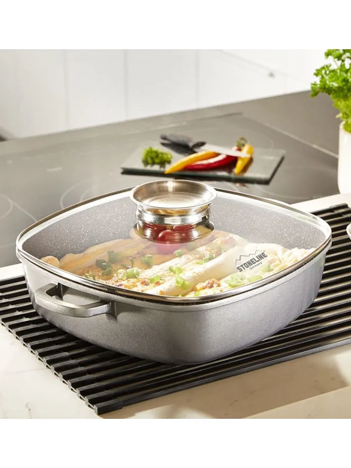 Stoneline Kochgeschirr<2tlg. Set: Servierpfanne in Grau - (L)32 x (B)32 cm