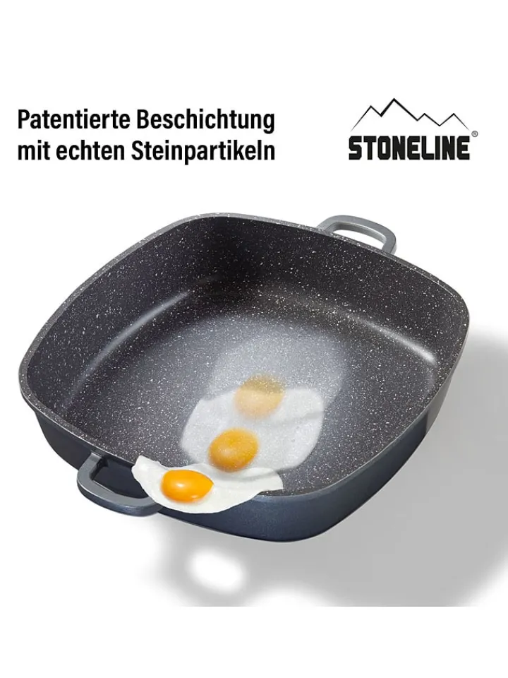 Stoneline Kochgeschirr<2tlg. Set: Servierpfanne in Grau - (L)32 x (B)32 cm
