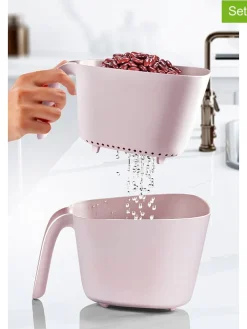 Violeta Home Koch- & Backutensilien<2tlg. Set: Sieb in Rosa - (B)24 x (H)21 x (T)14 cm