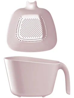 Violeta Home Koch- & Backutensilien<2tlg. Set: Sieb in Rosa - (B)24 x (H)21 x (T)14 cm