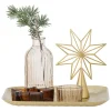 Bloomingville Wohndekoration<6tlg. Set: Tablett & Deko ''Sanga'' in Gold - (B)22 x (H)21 x (B)22 cm