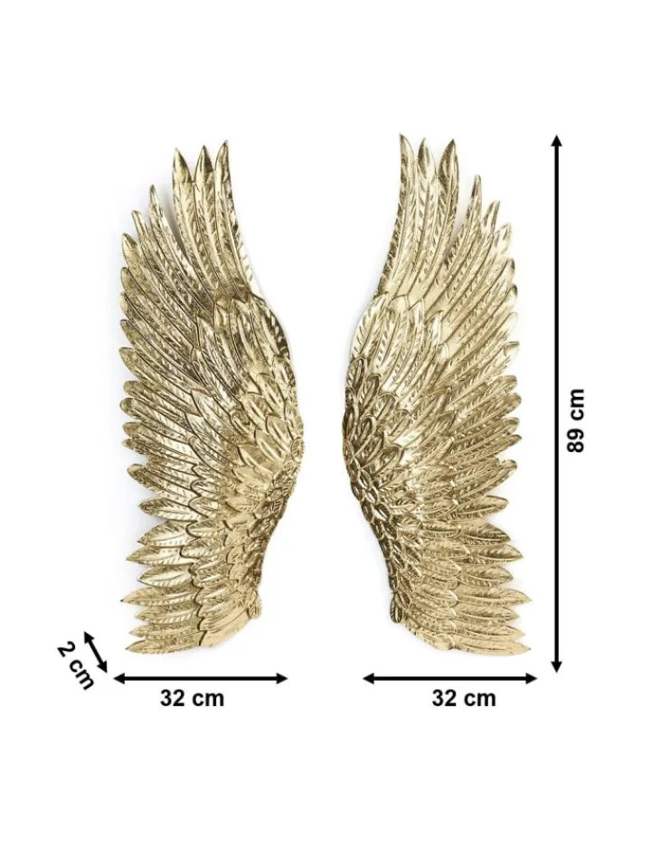 kobolo Wanddekoration<2tlg. Set Wandobjekt ANGELO24 in Gold