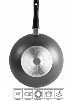 Stoneline Kochgeschirr<2tlg. Set: Wok in Grau - Ø 30 cm