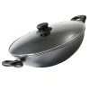 Stoneline Kochgeschirr<2tlg. Set: Wok in Grau - Ø 28 cm