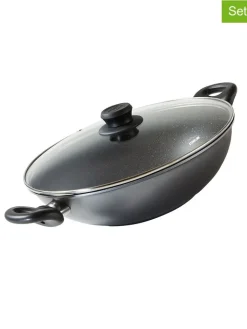 Stoneline Kochgeschirr<2tlg. Set: Wok in Grau - Ø 28 cm