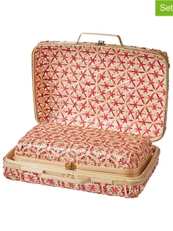 vertbaudet Wohndekoration<2tlg. Spiel-Koffer-Set in Pink/ Beige