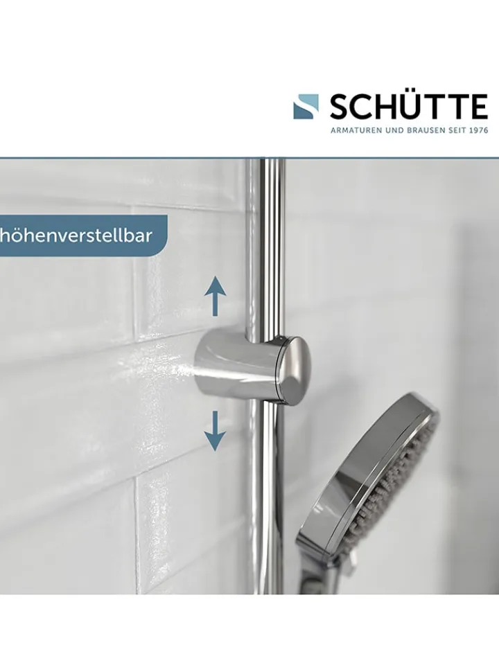 Schütte Badarmaturen<3tlg. Stangenbrause-Set ''Cordoba'' in Chrom