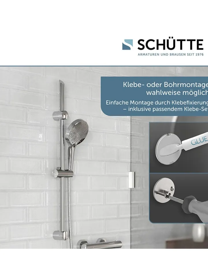 Schütte Badarmaturen<3tlg. Stangenbrause-Set ''Cordoba'' in Chrom