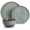 Salt and Pepper Gedeckter Tisch<12tlg. Tafelservice "Duna" in Blau