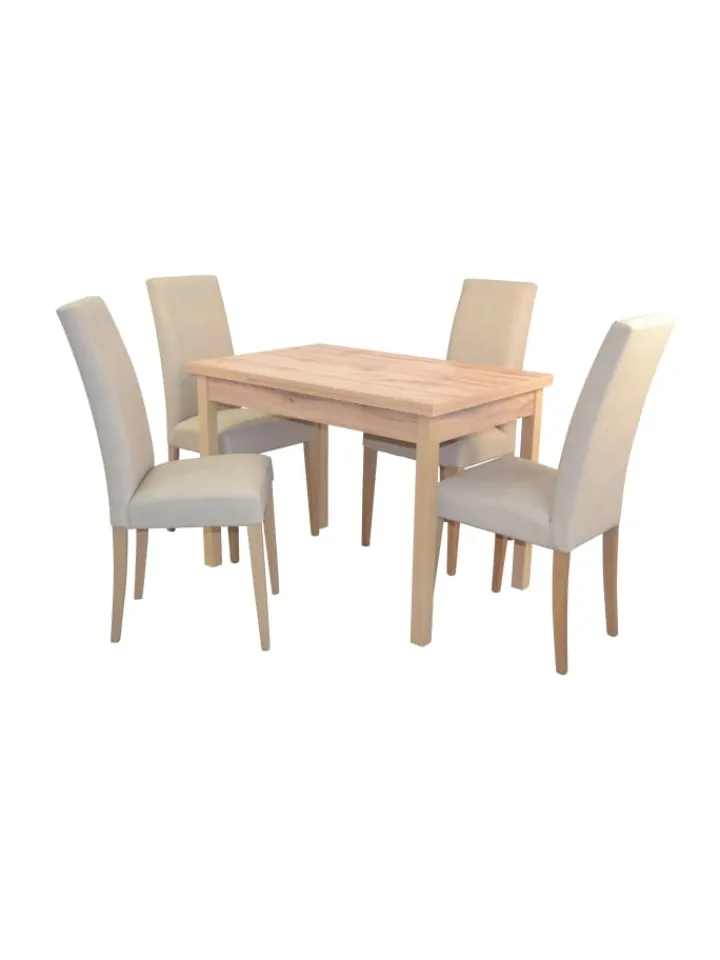 möbel-direkt Möbel-Sets<5tlg. Tischgruppe bestehend aus 4 Stühlen und 1 Esstisch in beige