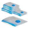 relaxdays Weitere Haushaltshelfer<8-tlg. Vakuumbeutel-Set in Transparent/ Blau
