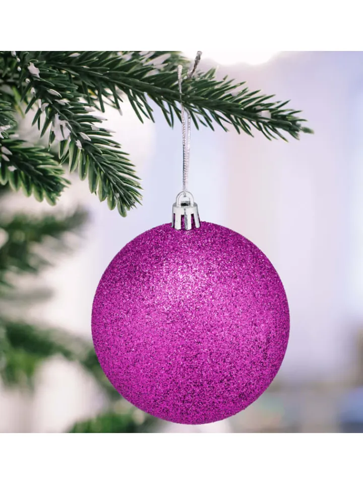 relaxdays Weihnachtsschmuck<110-tlg. Weihnachtskugeln Set in Pink
