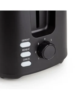 ROSMARINO Küchenelektronik<Toaster ''Vitalia'' in Schwarz - (B)23 x (H)17,5 x (T)14 cm