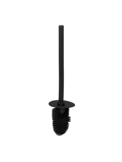 relaxdays Badaccessoires<Toilettenbürste in Schwarz - (B)9,5 x (H)40 x (T)10 cm