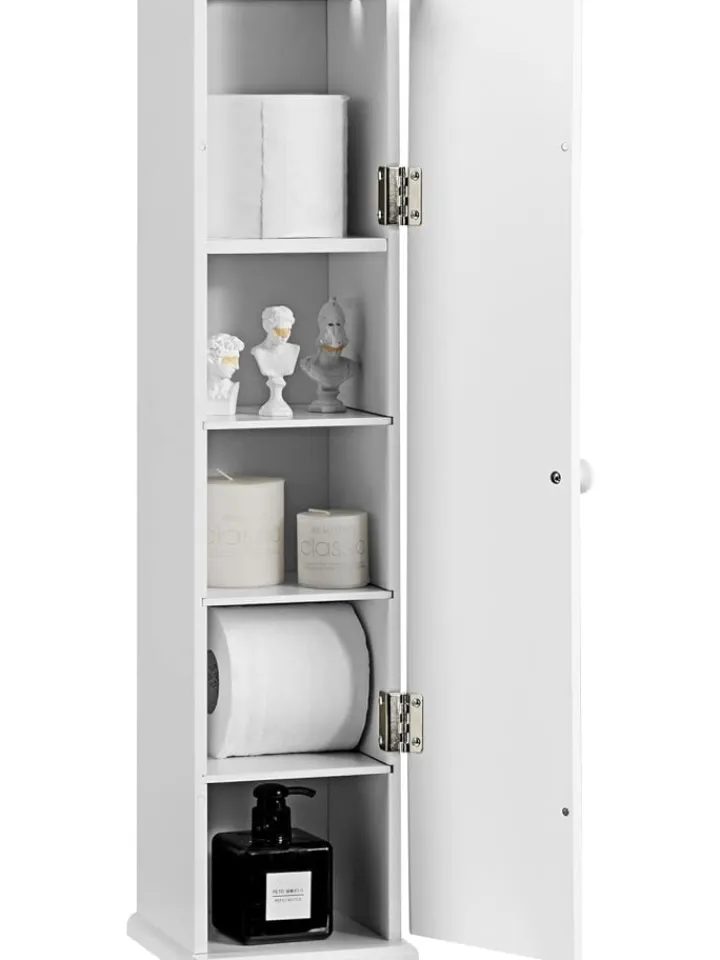 COSTWAY Badezimmermöbel<Toilettenpapier Schrank in Weiß