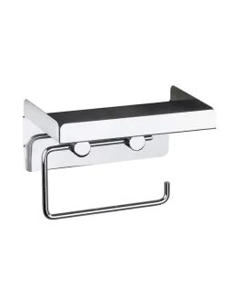 Wenko Badaccessoires<Toilettenpapierhalter in Silber - (B)16 x (H)12,5 x (T)11,5 cm