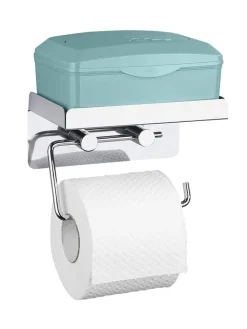 Wenko Badaccessoires<Toilettenpapierhalter in Silber - (B)16 x (H)12,5 x (T)11,5 cm