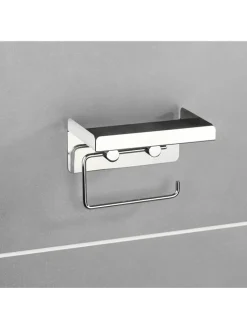 Wenko Badaccessoires<Toilettenpapierhalter in Silber - (B)16 x (H)12,5 x (T)11,5 cm