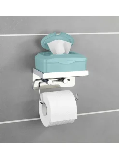 Wenko Badaccessoires<Toilettenpapierhalter in Silber - (B)16 x (H)12,5 x (T)11,5 cm