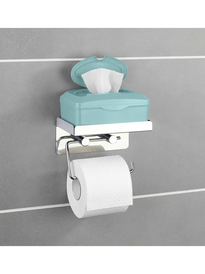 Wenko Badaccessoires<Toilettenpapierhalter in Silber - (B)16 x (H)12,5 x (T)11,5 cm