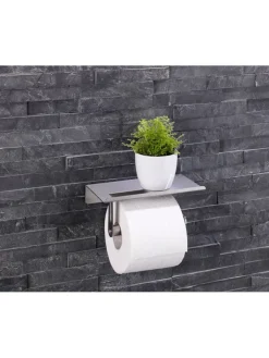 Maximex Badaccessoires<Toilettenpapierhalter in Silber - (B)18 x (H)7,5 x (T)9,5 cm