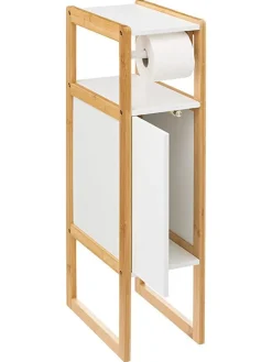 WellHome Badaccessoires<Toilettenpapierhalter in Weiß - (B)33 x (H)80 x (T)20 cm