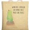 Mr. & Mrs. Panda Einkaufstaschen & -Trolleys<Tote Bag Schildkröte Pause mit Spruch in Gelb Pastell
