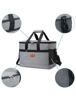 Intirilife Einkaufstaschen & -Trolleys<Tragbare Kühltasche in LILA mit 33 Liter