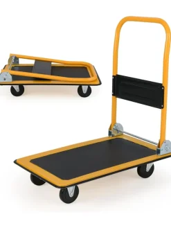 COSTWAY Einkaufstaschen & -Trolleys<Transportwagen Klappbar bis zu 150 kg in Orange