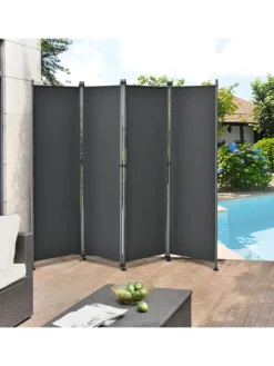 pro.tec Paravents<Trennwand Modica in Grau (L)215cm (H)170cm