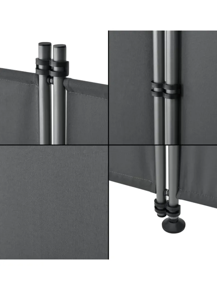 pro.tec Paravents<Trennwand Modica in Grau (L)215cm (H)170cm