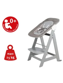roba Babymöbel<Treppenhochstuhl 'Born Up' Set 2in1 - 'Miffy' - mit Liegefunktion - Taupe