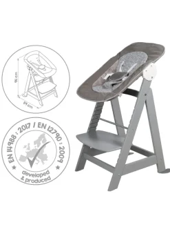 roba Babymöbel<Treppenhochstuhl 'Born Up' Set 2in1 - 'Miffy' - mit Liegefunktion - Taupe