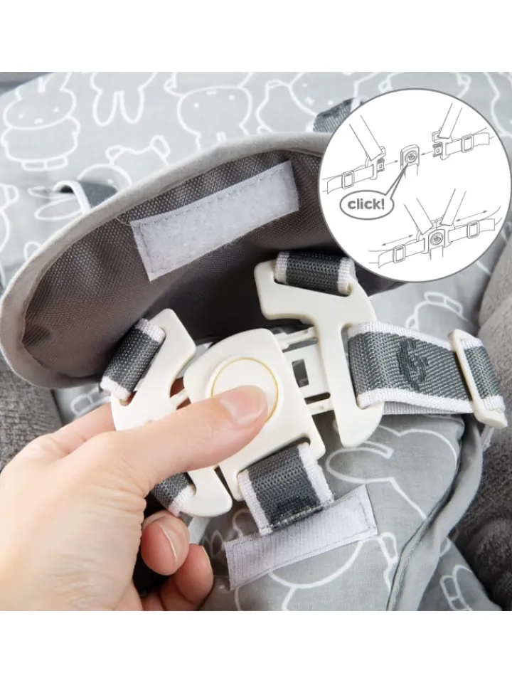 roba Babymöbel<Treppenhochstuhl 'Born Up' Set 2in1 - 'Miffy' - mit Liegefunktion - Taupe