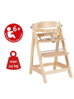 roba Babymöbel<Treppenhochstuhl 'Sit Up Click & Fun' - Essbrett und Bügel - Mitwachsend - Natur