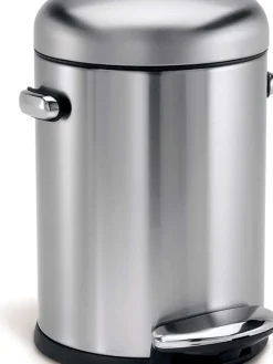 simplehuman Mülleimer<Treteimer in Silber - 4,5 l