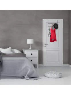 relaxdays Weitere Haushaltshelfer<Türgarderobe in Schwarz/ Natur
