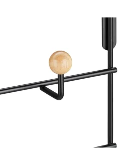 relaxdays Weitere Haushaltshelfer<Türgarderobe in Schwarz/ Natur