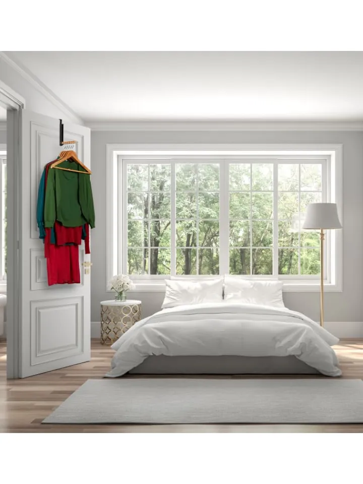 relaxdays Weitere Haushaltshelfer<Türgarderobe "klappbar" in Schwarz