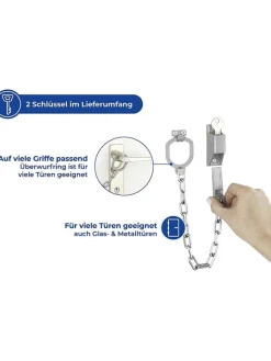 Wenko Weitere Haushaltshelfer<Türgriff-Kette in Silber - (L)30 cm