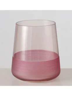 Boltze Gedeckter Tisch<Trinkglas ''Moluna'' in Rosa - (H)10 x Ø 9 cm