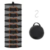 relaxdays Weitere Haushaltshelfer<Trockennetz in Orange/Schwarz - 8 Ebenen