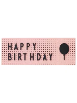 Design Letters Wanddekoration<Türschild "The sign" in Rosa - (B)21 x (H)7,6 cm