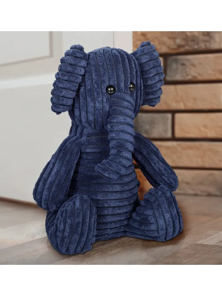 relaxdays Tür- & Zugluftstopper<Türstopper "Elefant" in Dunkelblau