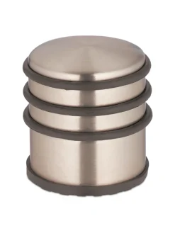 relaxdays Tür- & Zugluftstopper<Türstopper in Bronze/ Schwarz - (H)7,5 x Ø 7 cm