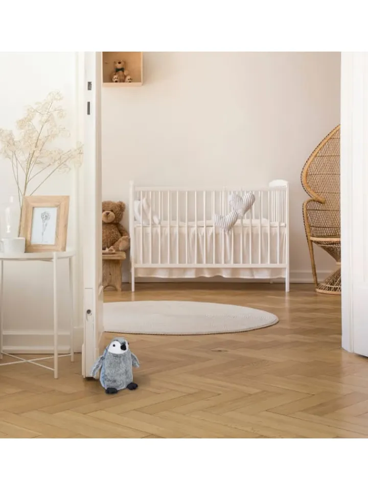 relaxdays Tür- & Zugluftstopper<Türstopper "Pinguin" in Grau/ Blau