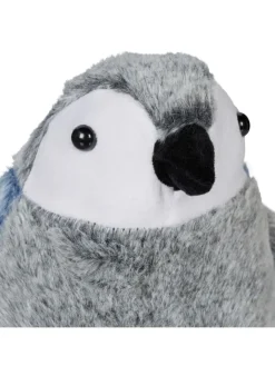 relaxdays Tür- & Zugluftstopper<Türstopper "Pinguin" in Grau/ Blau